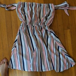 NWOT striped strapless dress